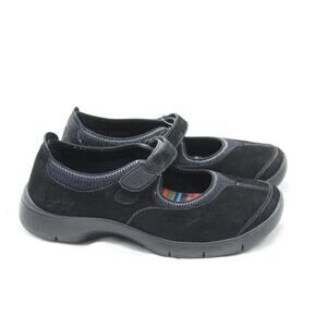 Dansko Edda Mary Jane Shoes Womens Size 10.5-11 EU 41 Black Suede Strap Comfort